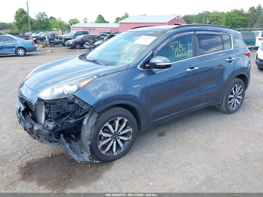 2018 Kia Sportage VIN KNDPNCACXJ7401834 IAAI salvage auction — FRONT END, Salvage Title, sold $3,100 on 2026-07-25 (photo 2)