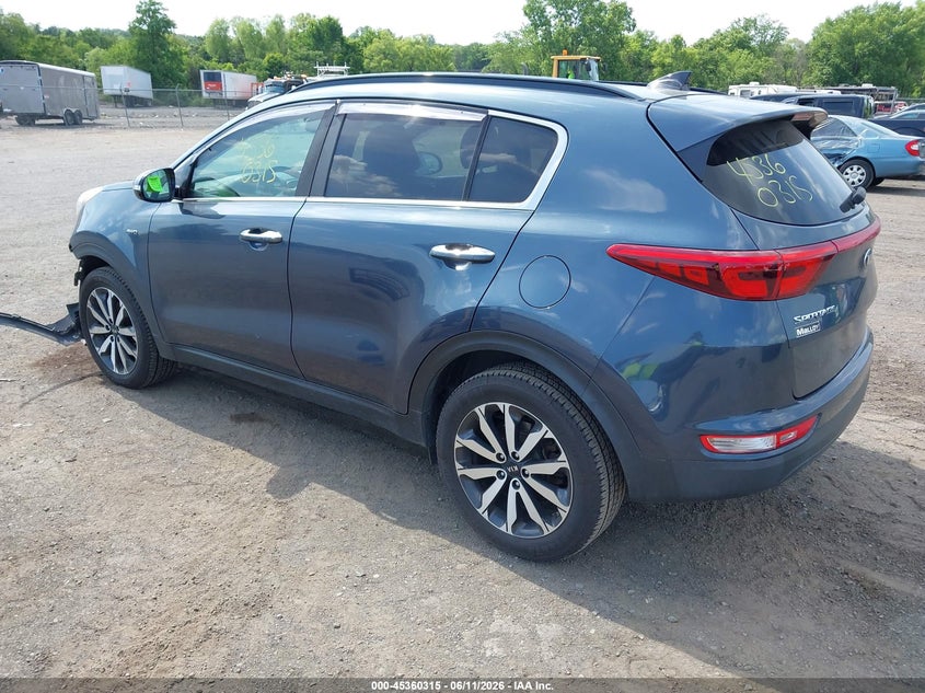 2018 Kia Sportage VIN KNDPNCACXJ7401834 IAAI salvage auction — FRONT END, Salvage Title, sold $3,100 on 2026-07-25 (photo 3)