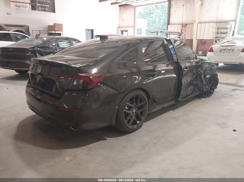 2026 Honda Civic VIN 2HGFE2F51TH578488 IAAI salvage auction — SIDE, Salvage (North Carolina), sold $7,050 on 2026-07-30 (photo 4)