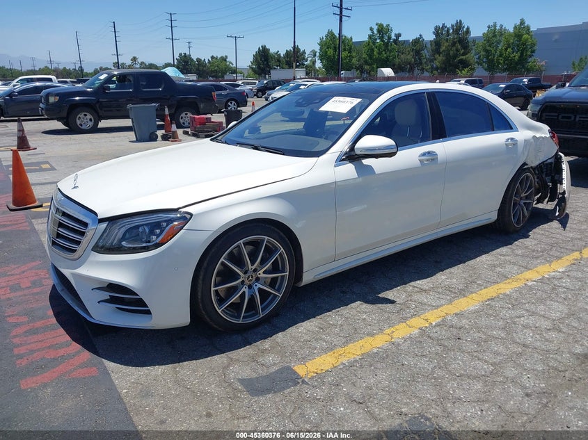 2019 Mercedes-benz S-klasse VIN WDDUG8DB4KA438272 IAAI salvage auction — FRONT & REAR, Salvage Title, sold $14,300 on 2026-07-29 (photo 2)
