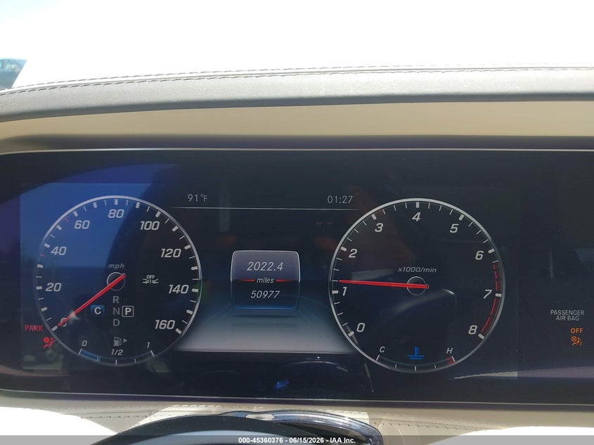 2019 Mercedes-benz S-klasse VIN WDDUG8DB4KA438272 IAAI salvage auction — FRONT & REAR, Salvage Title, sold $14,300 on 2026-07-29 (photo 7)