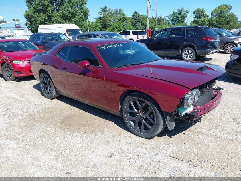 2021 Dodge Challenger VIN 2C3CDZBT3MH508286 IAAI salvage auction — FRONT END, Salvage (Illinois), sold $5,500 on 2026-07-31 (photo 1)