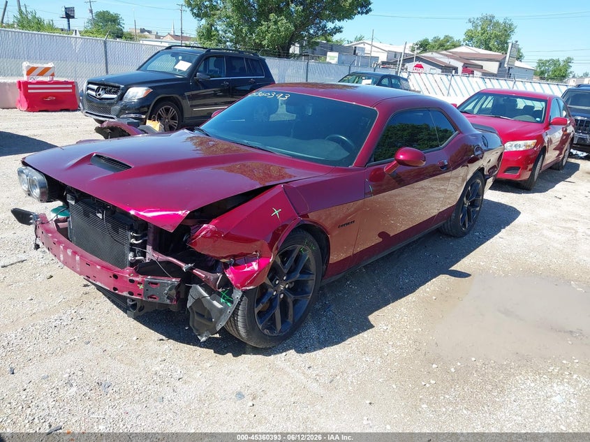 2021 Dodge Challenger VIN 2C3CDZBT3MH508286 IAAI salvage auction — FRONT END, Salvage (Illinois), sold $5,500 on 2026-07-31 (photo 2)