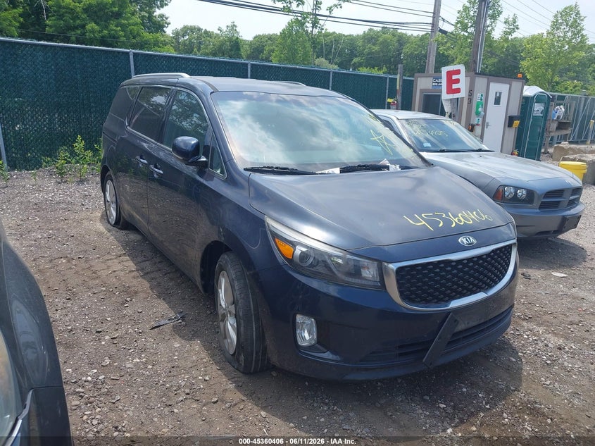 2015 Kia SEDONA VIN KNDMC5C11F6023674 IAAI salvage auction — UNKNOWN, Salvage Title, sold $25 on 2026-07-21 (photo 1)