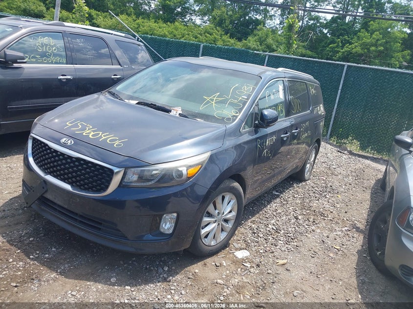 2015 Kia SEDONA VIN KNDMC5C11F6023674 IAAI salvage auction — UNKNOWN, Salvage Title, sold $25 on 2026-07-21 (photo 2)