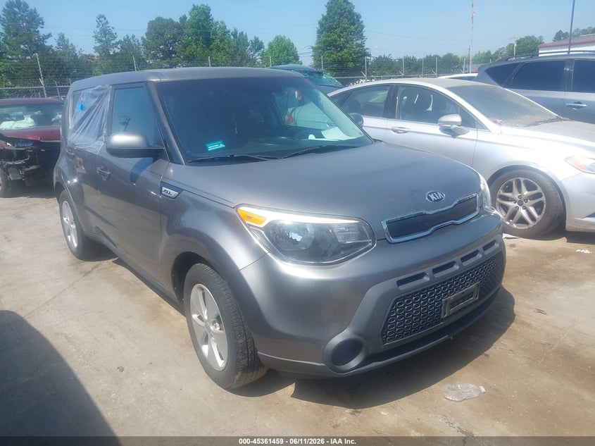 2016 Kia Soul VIN KNDJN2A26G7351241 IAAI salvage auction — NORMAL WEAR, Clear (Missouri), sold $675 on 2026-07-27 (photo 1)