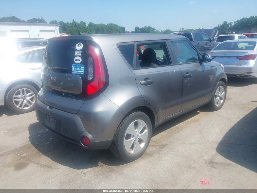 2016 Kia Soul VIN KNDJN2A26G7351241 IAAI salvage auction — NORMAL WEAR, Clear (Missouri), sold $675 on 2026-07-27 (photo 4)
