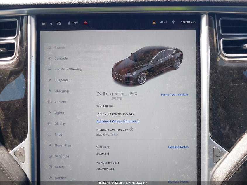 2013 Tesla Model s VIN 5YJSA1CN9DFP27745 IAAI salvage auction — FRONT END, Salvage Title, sold $3,000 on 2026-07-24 (photo 7)
