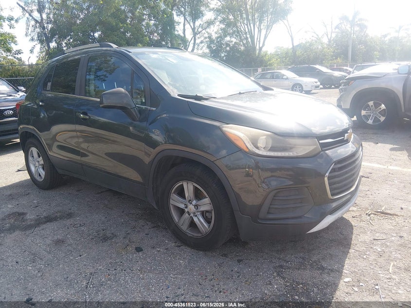 2017 Chevrolet Trax VIN KL7CJLSB1HB150562 IAAI salvage auction — LEFT FRONT, Rebuildable (Florida), sold $1,100 on 2026-07-13 (photo 1)