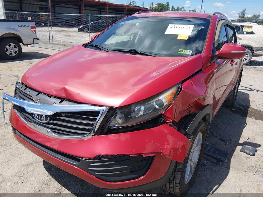 2012 Kia Sportage VIN KNDPB3A2XC7326006 IAAI salvage auction — FRONT END, Salvage (West Virginia), sold $1,600 on 2026-07-29 (photo 6)
