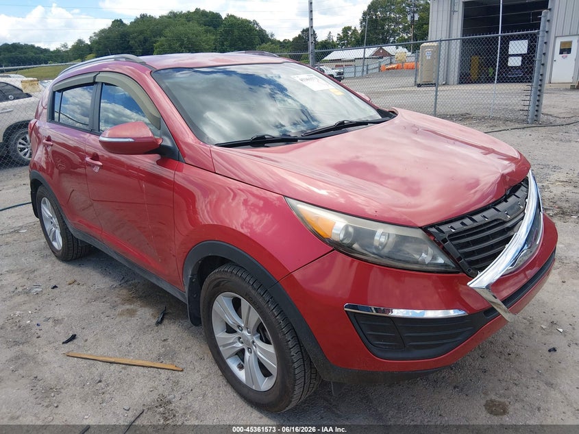 2012 Kia Sportage VIN KNDPB3A2XC7326006 IAAI salvage auction — FRONT END, Salvage (West Virginia), sold $1,600 on 2026-07-29 (photo 1)