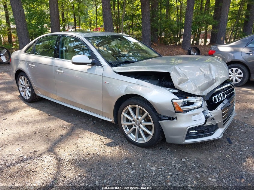 2014 Audi A4 VIN WAUFFAFLXEA081071 IAAI salvage auction — FRONT END, Clear (Virginia), sold $1,500 on 2026-07-31 (photo 1)