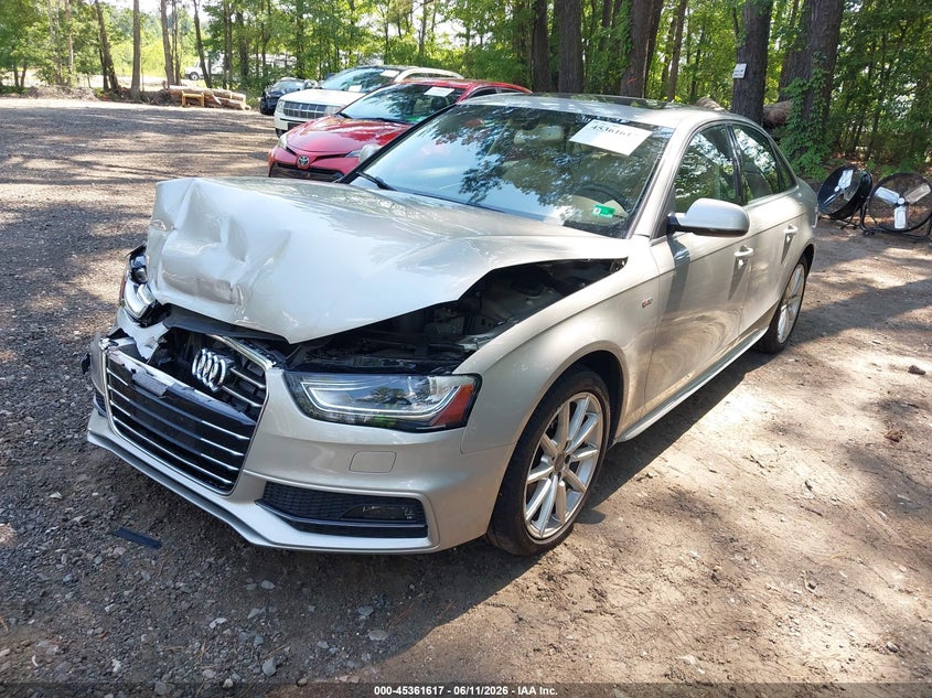 2014 Audi A4 VIN WAUFFAFLXEA081071 IAAI salvage auction — FRONT END, Clear (Virginia), sold $1,500 on 2026-07-31 (photo 2)