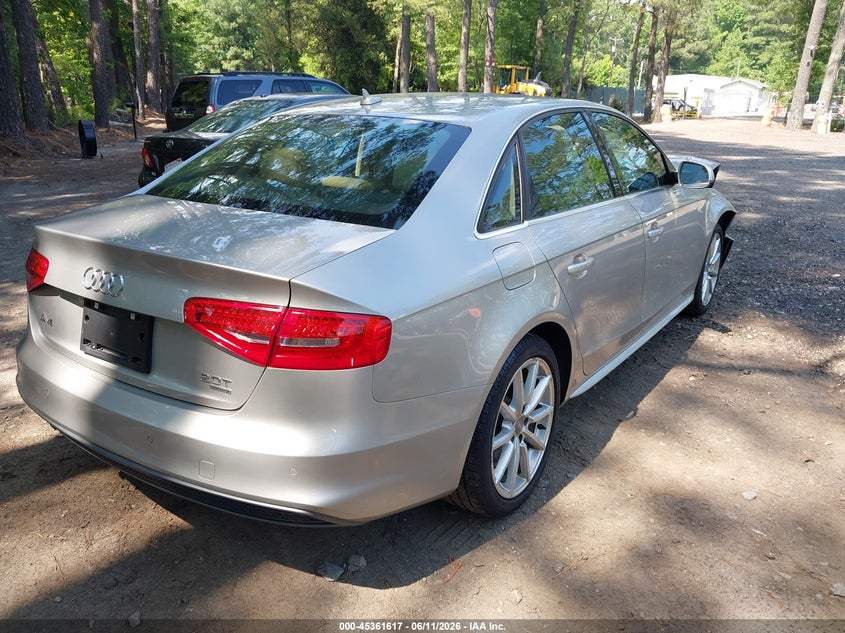 2014 Audi A4 VIN WAUFFAFLXEA081071 IAAI salvage auction — FRONT END, Clear (Virginia), sold $1,500 on 2026-07-31 (photo 4)