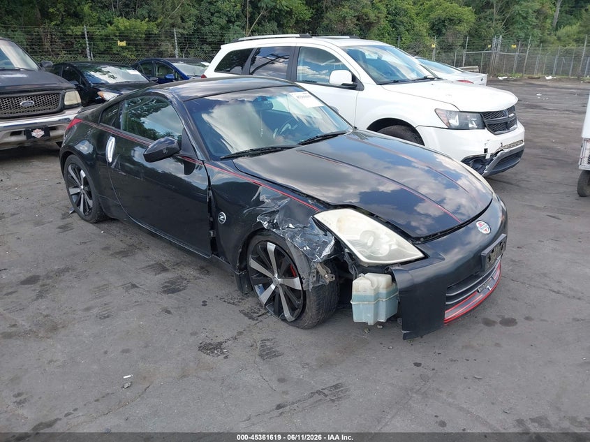 2006 Nissan 350z VIN JN1AZ34D96M330362 IAAI salvage auction — FRONT END, Salvage (North Carolina), sold $450 on 2026-07-18 (photo 1)