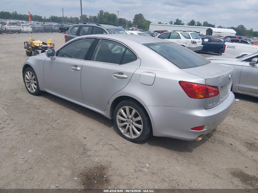 2006 Lexus Is VIN JTHCK262762004537 IAAI salvage auction — NORMAL WEAR, Clear (Virginia), sold $300 on 2026-07-10 (photo 3)