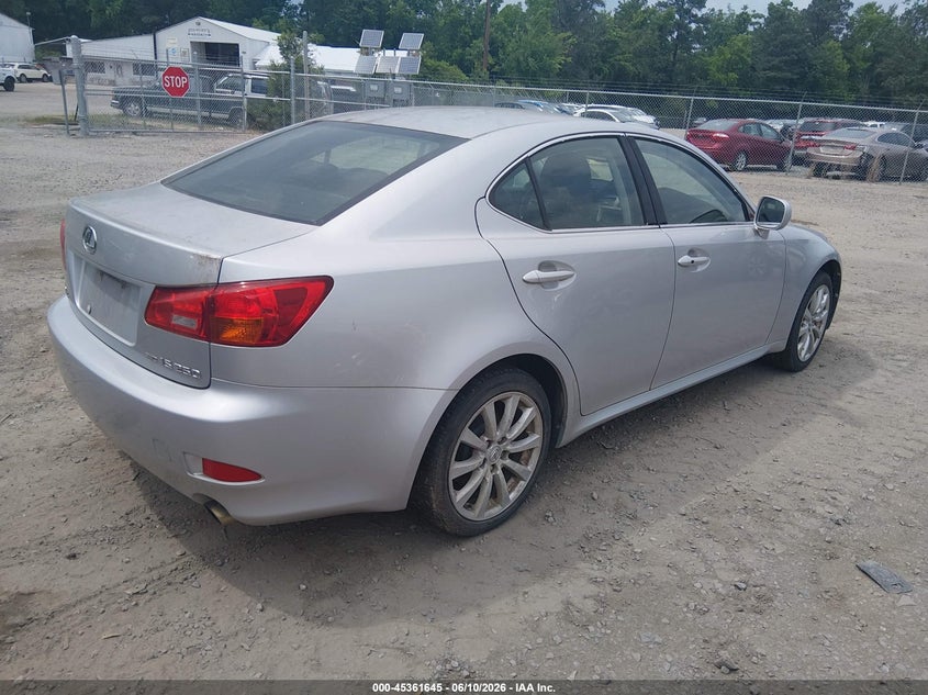 2006 Lexus Is VIN JTHCK262762004537 IAAI salvage auction — NORMAL WEAR, Clear (Virginia), sold $300 on 2026-07-10 (photo 4)