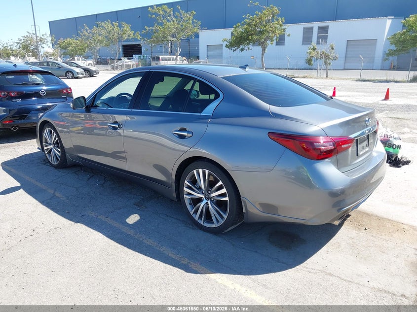 2019 Infiniti Q50 VIN JN1EV7AP7KM519363 IAAI salvage auction — BIO HAZARD, Salvage Title, sold $25 on 2026-07-29 (photo 3)