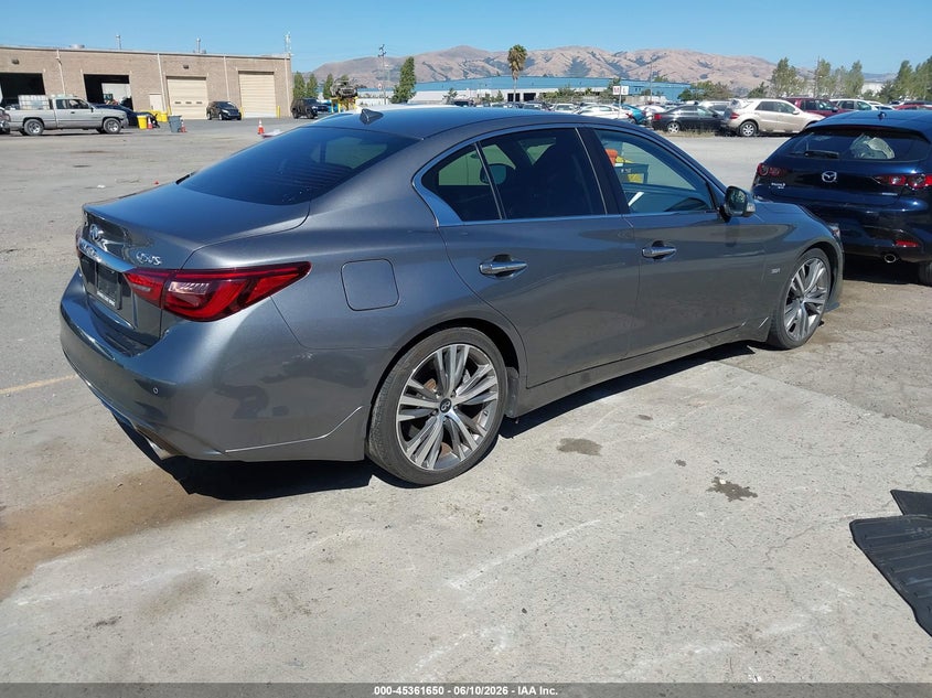 2019 Infiniti Q50 VIN JN1EV7AP7KM519363 IAAI salvage auction — BIO HAZARD, Salvage Title, sold $25 on 2026-07-29 (photo 4)