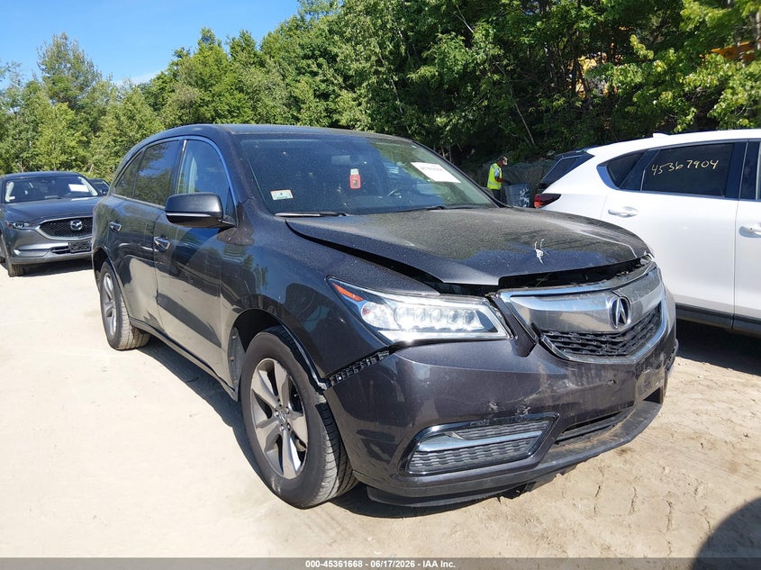 2015 Acura Mdx VIN 5FRYD4H28FB014130 IAAI salvage auction — FRONT END, Salvage Title, sold $900 on 2026-07-11 (photo 1)