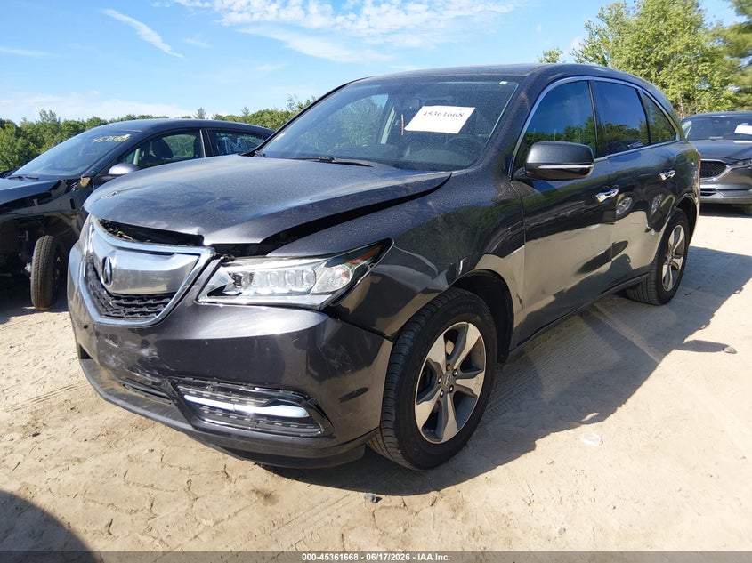 2015 Acura Mdx VIN 5FRYD4H28FB014130 IAAI salvage auction — FRONT END, Salvage Title, sold $900 on 2026-07-11 (photo 2)