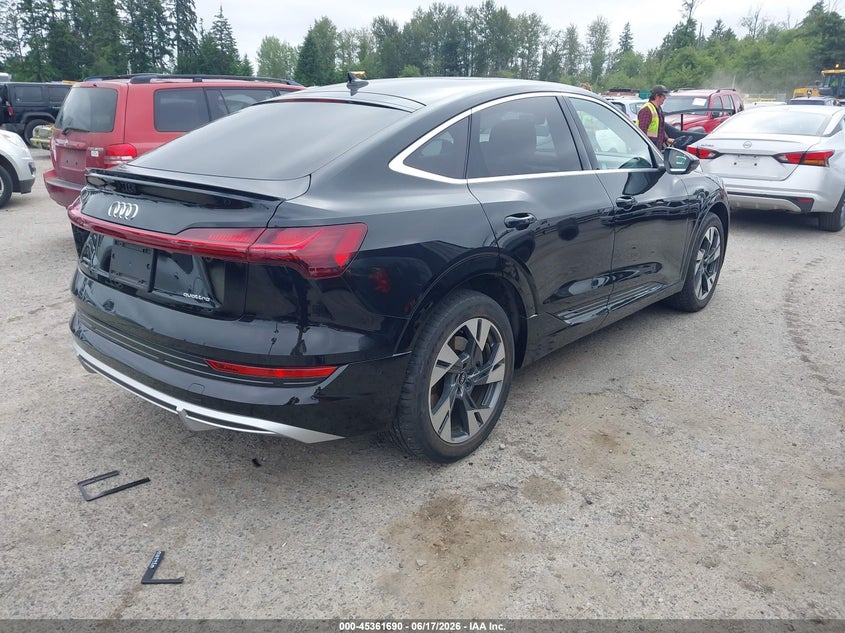 2021 Audi E-tron sportback VIN WA13AAGE4MB005837 IAAI salvage auction — REAR END, Bill Of Sale (Washington), sold $4,050 on 2026-07-29 (photo 4)