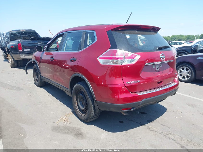 2016 Nissan Rogue VIN JN8AT2MV9GW143893 IAAI salvage auction — FRONT END, Salvage (North Carolina), sold $1,475 on 2026-07-29 (photo 3)