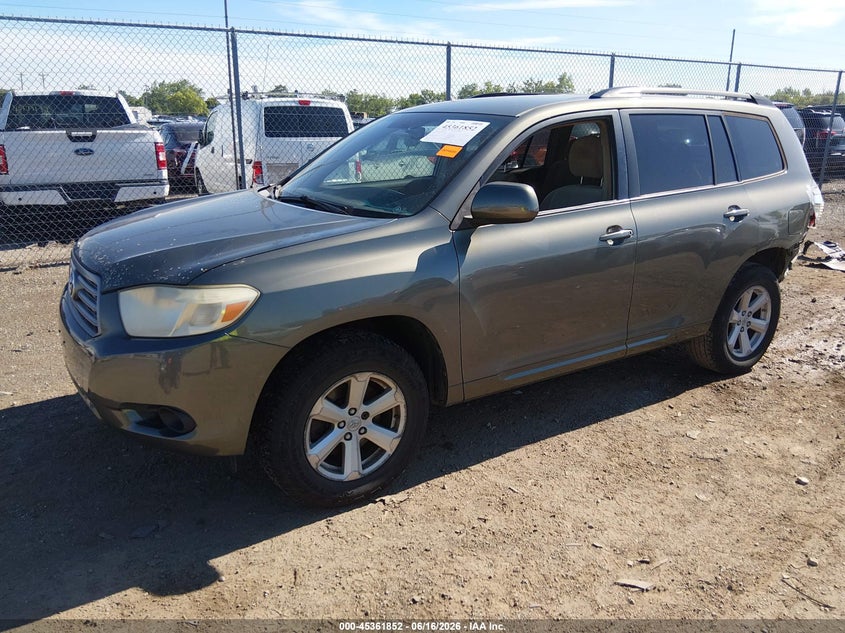 2008 Toyota Highlander VIN JTEDS41A282008641 IAAI salvage auction — LEFT REAR, Salvage (Ohio), sold $1,650 on 2026-07-09 (photo 2)