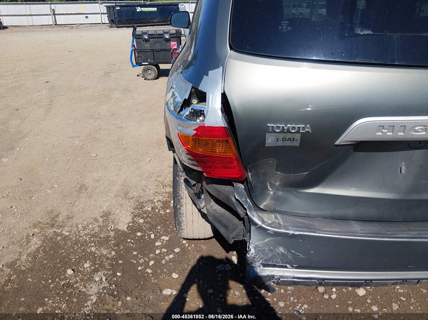 2008 Toyota Highlander VIN JTEDS41A282008641 IAAI salvage auction — LEFT REAR, Salvage (Ohio), sold $1,650 on 2026-07-09 (photo 6)