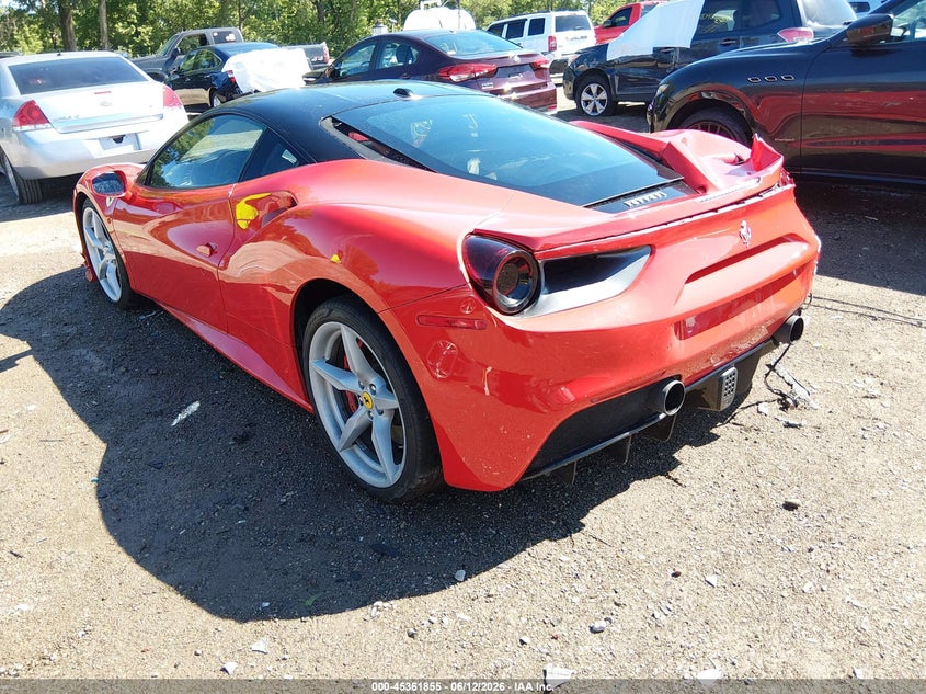 2019 Ferrari 488 VIN ZFF79ALA3K0238413 IAAI salvage auction — REAR END, Salvage Title, sold $98,000 on 2026-08-12 (photo 3)
