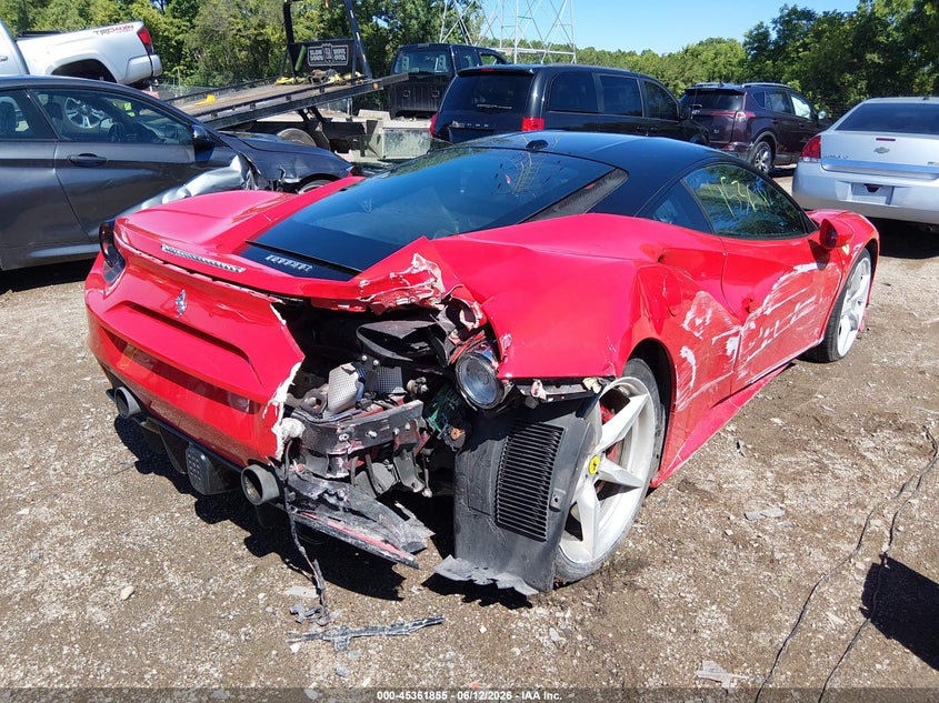 2019 Ferrari 488 VIN ZFF79ALA3K0238413 IAAI salvage auction — REAR END, Salvage Title, sold $98,000 on 2026-08-12 (photo 6)
