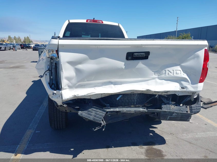 2020 Toyota Tundra VIN 5TFTY5F1XLX011053 IAAI salvage auction — FRONT & REAR, Salvage (California), sold $2,700 on 2026-07-29 (photo 6)