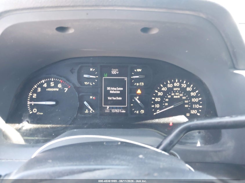 2020 Toyota Tundra VIN 5TFTY5F1XLX011053 IAAI salvage auction — FRONT & REAR, Salvage (California), sold $2,700 on 2026-07-29 (photo 7)