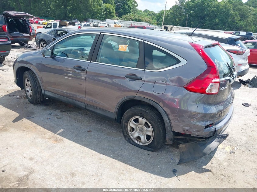 2015 Honda Cr-v VIN 5J6RM4H32FL122328 IAAI salvage auction — REAR END, Salvage (Georgia), sold $3,250 on 2026-07-26 (photo 3)