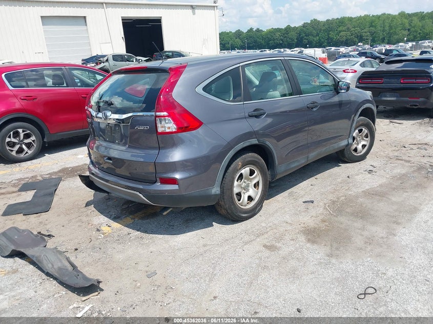 2015 Honda Cr-v VIN 5J6RM4H32FL122328 IAAI salvage auction — REAR END, Salvage (Georgia), sold $3,250 on 2026-07-26 (photo 4)