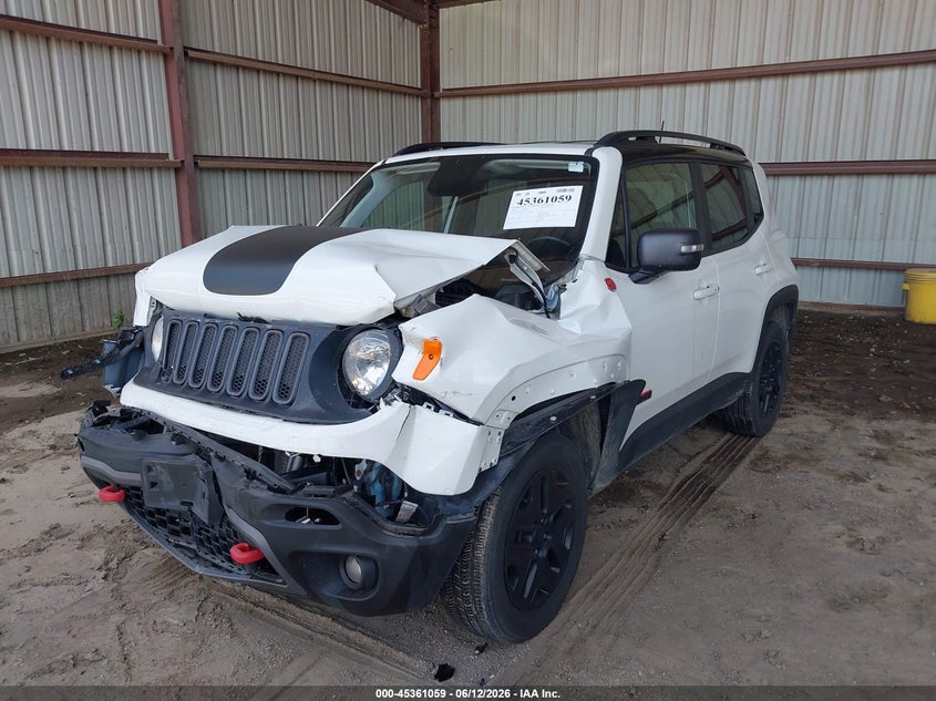 2018 Jeep Renegade VIN ZACCJBCB4JPH70121 IAAI salvage auction — FRONT END, Certificate Of Title (Nebraska), sold $875 on 2026-07-23 (photo 2)