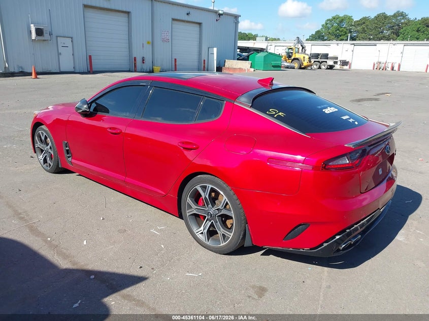 2018 Kia Stinger VIN KNAE55LC0J6017385 IAAI salvage auction — WATER/FLOOD, Salvage Title, sold $6,800 on 2026-07-23 (photo 3)