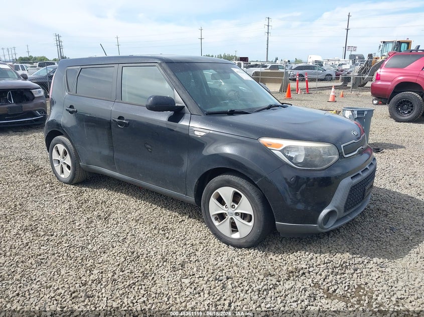 2014 Kia Soul VIN KNDJN2A29E7014639 IAAI salvage auction — NORMAL WEAR, Clear - Public Restricted (Oregon), sold $300 on 2026-07-06 (photo 1)