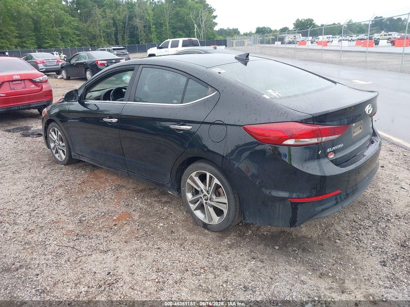 2017 Hyundai Elantra VIN KMHD84LF9HU073479 IAAI salvage auction — RIGHT REAR, Salvage (South Carolina), sold $900 on 2026-07-15 (photo 3)