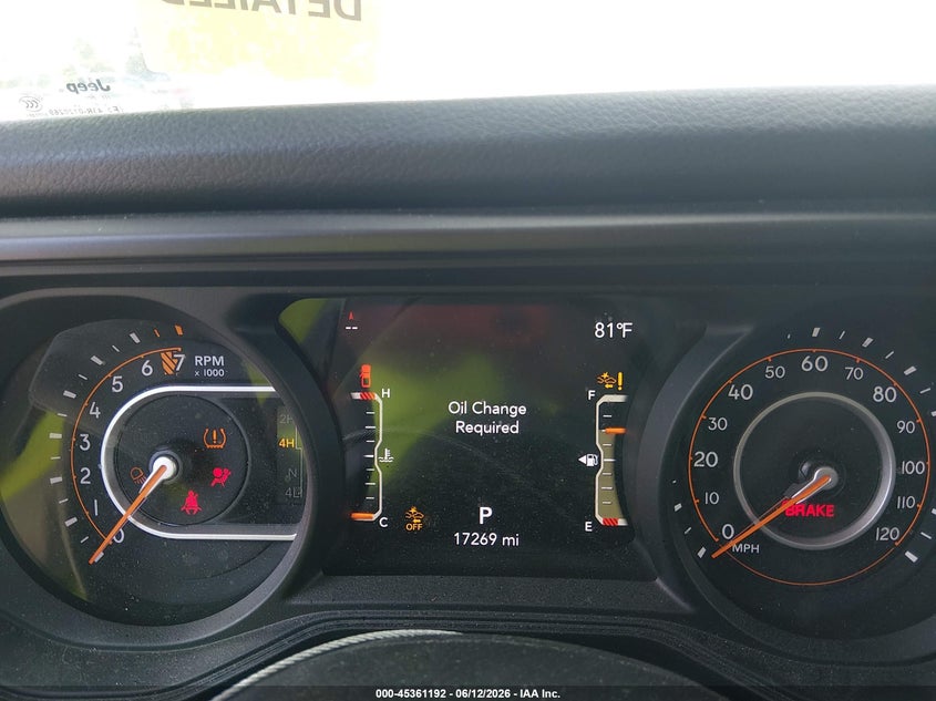 2024 Jeep Gladiator VIN 1C6HJTAG2RL105610 IAAI salvage auction — RIGHT FRONT, Salvage Title, sold $12,600 on 2026-10-16 (photo 7)