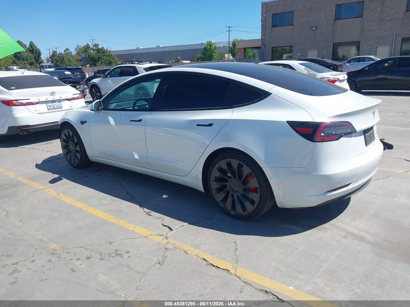 2021 Tesla Model 3 VIN 5YJ3E1EC0MF049200 IAAI salvage auction — FRONT END, Salvage (California), sold $8,600 on 2026-07-29 (photo 3)