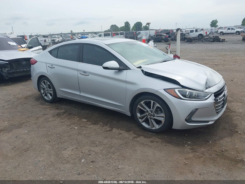 2017 Hyundai Elantra VIN KMHD84LF2HU267013 IAAI salvage auction — FRONT END, Clear (Arkansas), sold $2,575 on 2026-07-22 (photo 1)