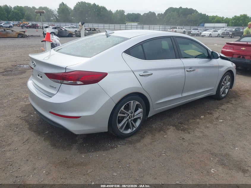 2017 Hyundai Elantra VIN KMHD84LF2HU267013 IAAI salvage auction — FRONT END, Clear (Arkansas), sold $2,575 on 2026-07-22 (photo 4)