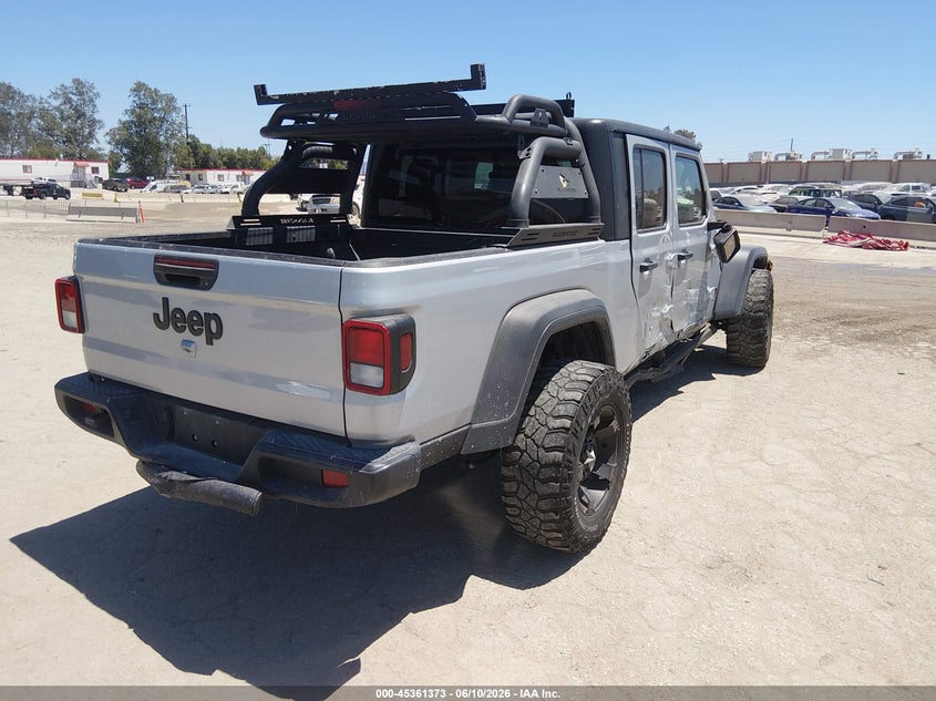 2023 Jeep Gladiator VIN 1C6HJTAG3PL561452 IAAI salvage auction — SIDE, Wait Title, sold $14,300 on 2026-07-31 (photo 4)