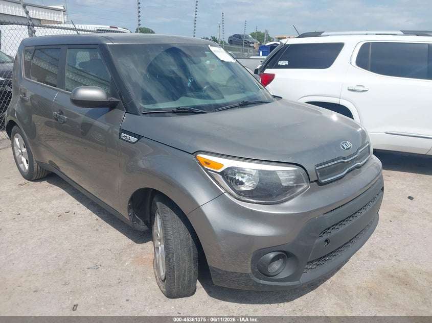 2018 Kia Soul VIN KNDJN2A25J7598676 IAAI salvage auction — NORMAL WEAR, Clear - Public Restricted (Oklahoma), sold $1,050 on 2026-07-15 (photo 1)