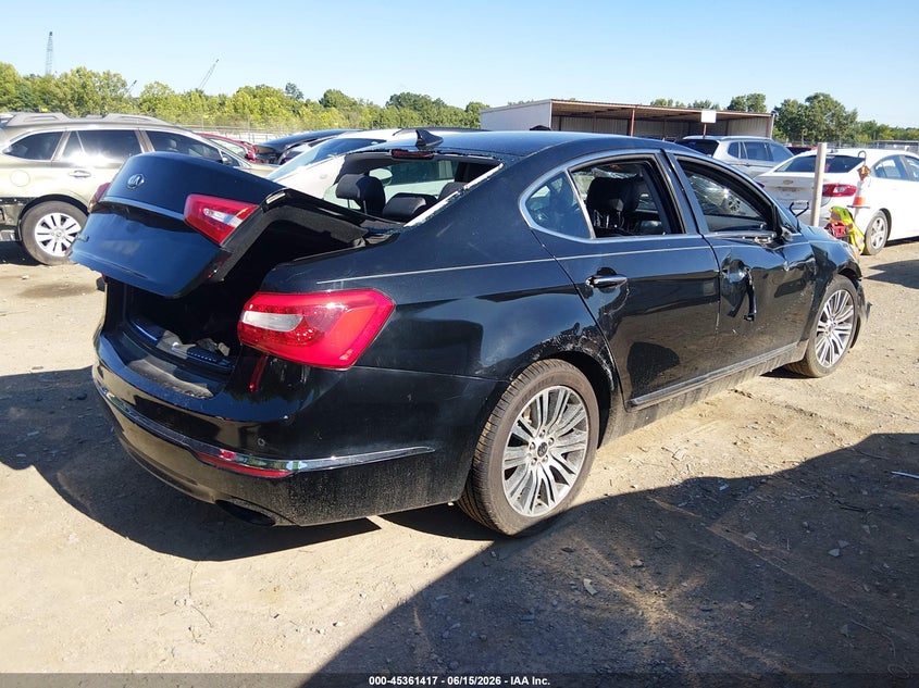 2015 Kia Cadenza VIN KNALN4D72F5190938 IAAI salvage auction — ROLLOVER, Salvage (Tennessee), sold $375 on 2026-07-22 (photo 4)