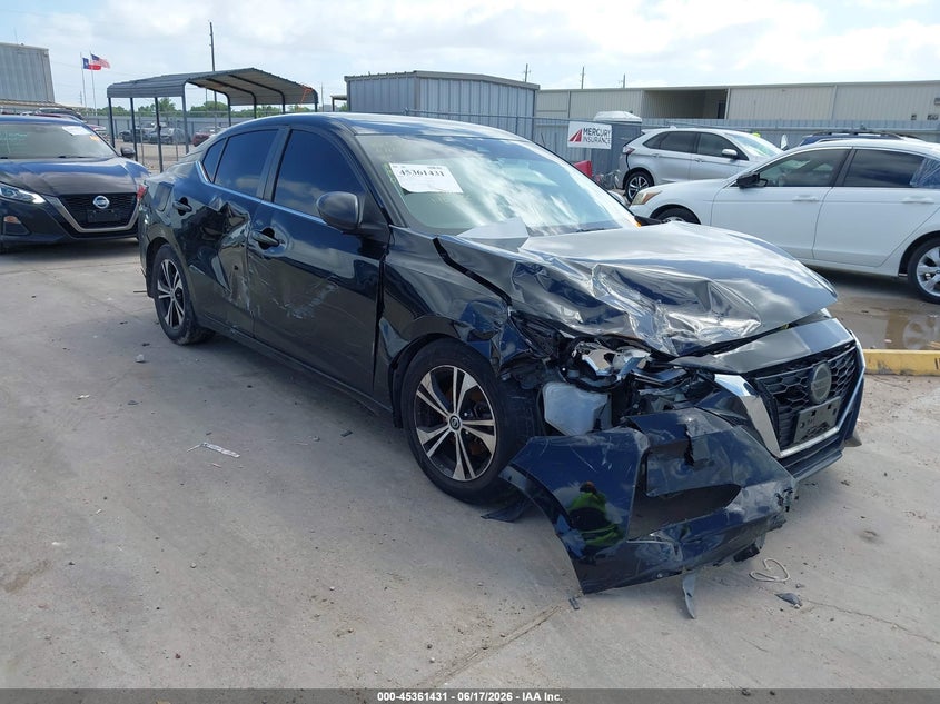 2021 Nissan Sentra VIN 3N1AB8CV7MY200778 IAAI salvage auction — RIGHT FRONT, Salvage Title, sold $2,100 on 2026-07-30 (photo 1)