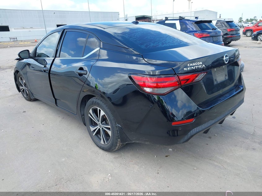 2021 Nissan Sentra VIN 3N1AB8CV7MY200778 IAAI salvage auction — RIGHT FRONT, Salvage Title, sold $1,600 on 2026-07-29 (photo 3)