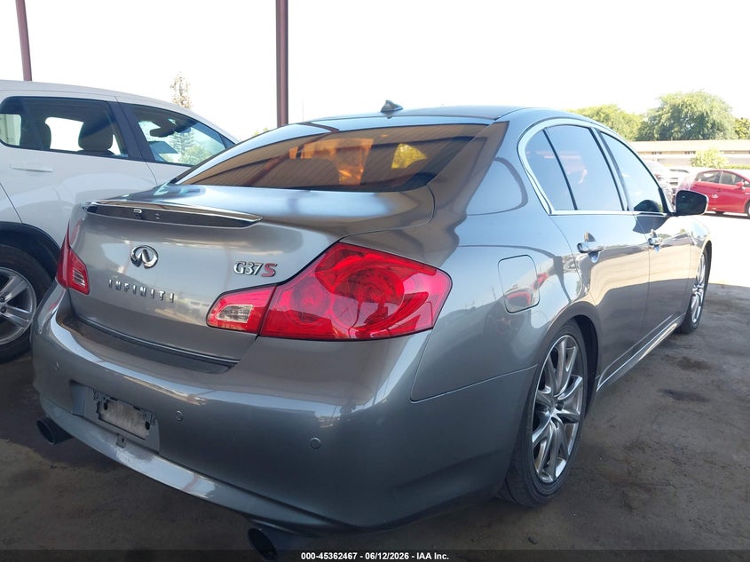 2012 Infiniti G VIN JN1CV6AP2CM934965 IAAI salvage auction — LEFT REAR, Salvage (California), sold $1,150 on 2026-07-07 (photo 4)