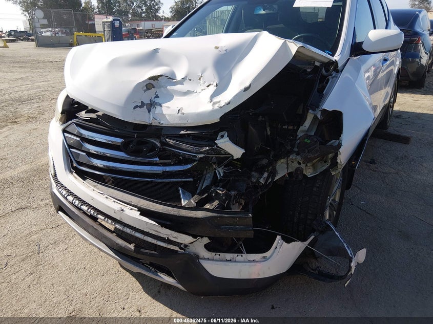 2014 Hyundai Santa fe VIN 5XYZU3LB9EG161071 IAAI salvage auction — FRONT END, Salvage Title, sold $525 on 2026-07-17 (photo 6)